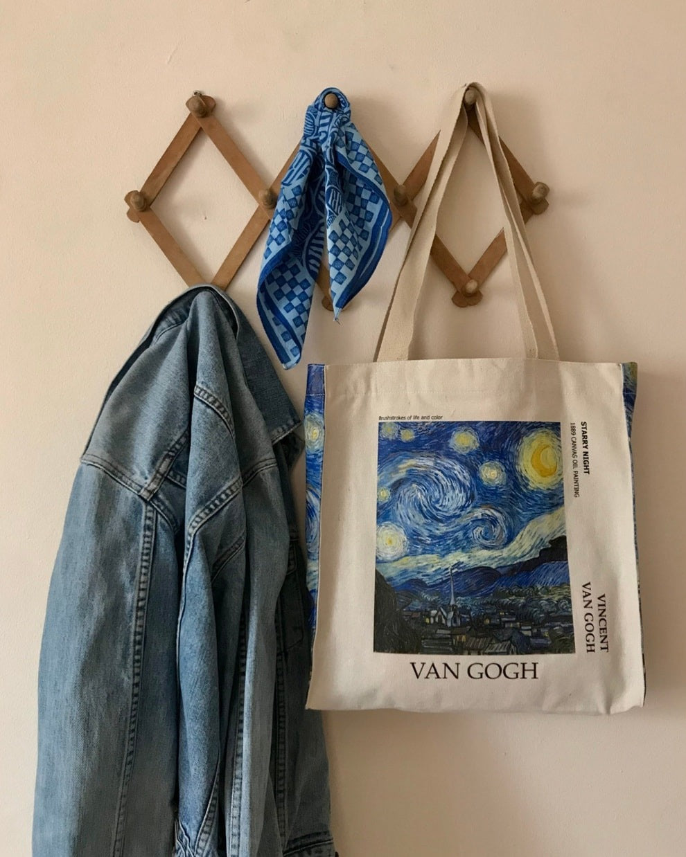 DTF printerd Starry night tote bag 🛍️