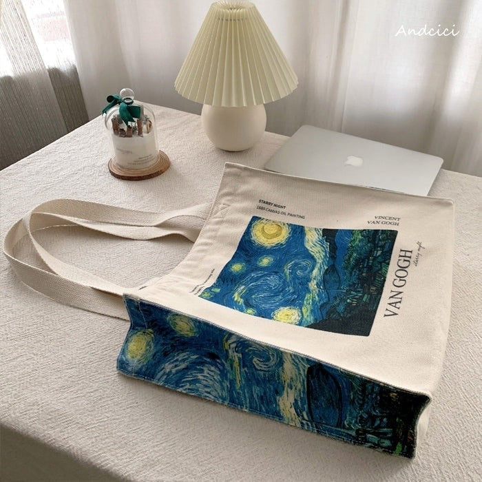 DTF printerd Starry night tote bag 🛍️