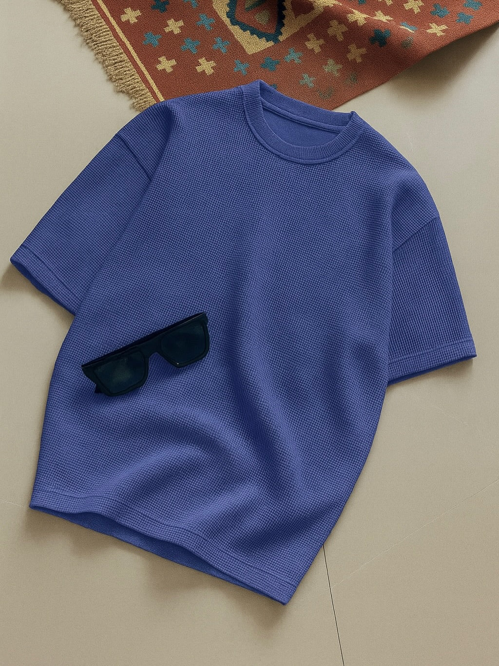 Premium Drop Shoulder Waffle Knit Tee t-shirt