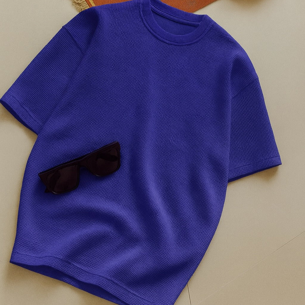 Premium Drop Shoulder Waffle Knit Tee t-shirt